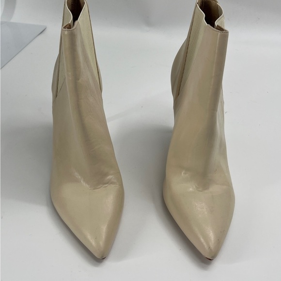 Schutz Sanara Leather Bootie in Eggshell - Size 10.5 - Picture 6 of 9